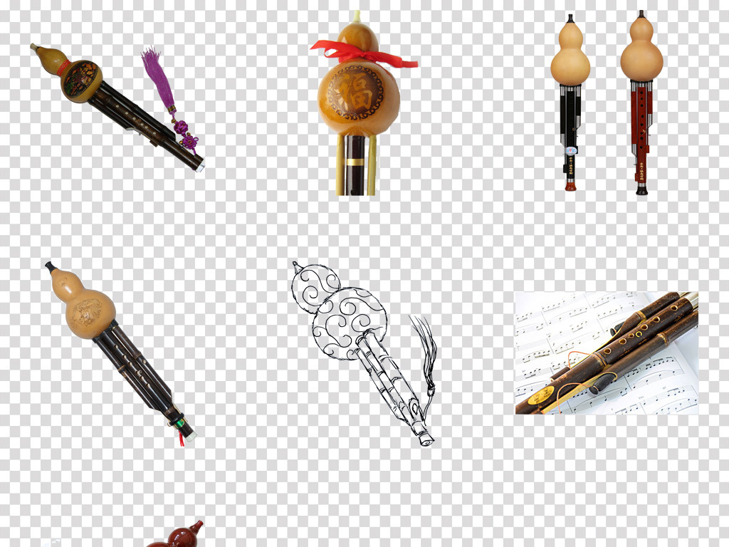 古典中国乐器葫芦丝培训班招生海报png