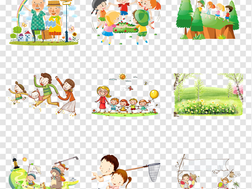 出国游旅行旅游家庭出游旅游海报png素材