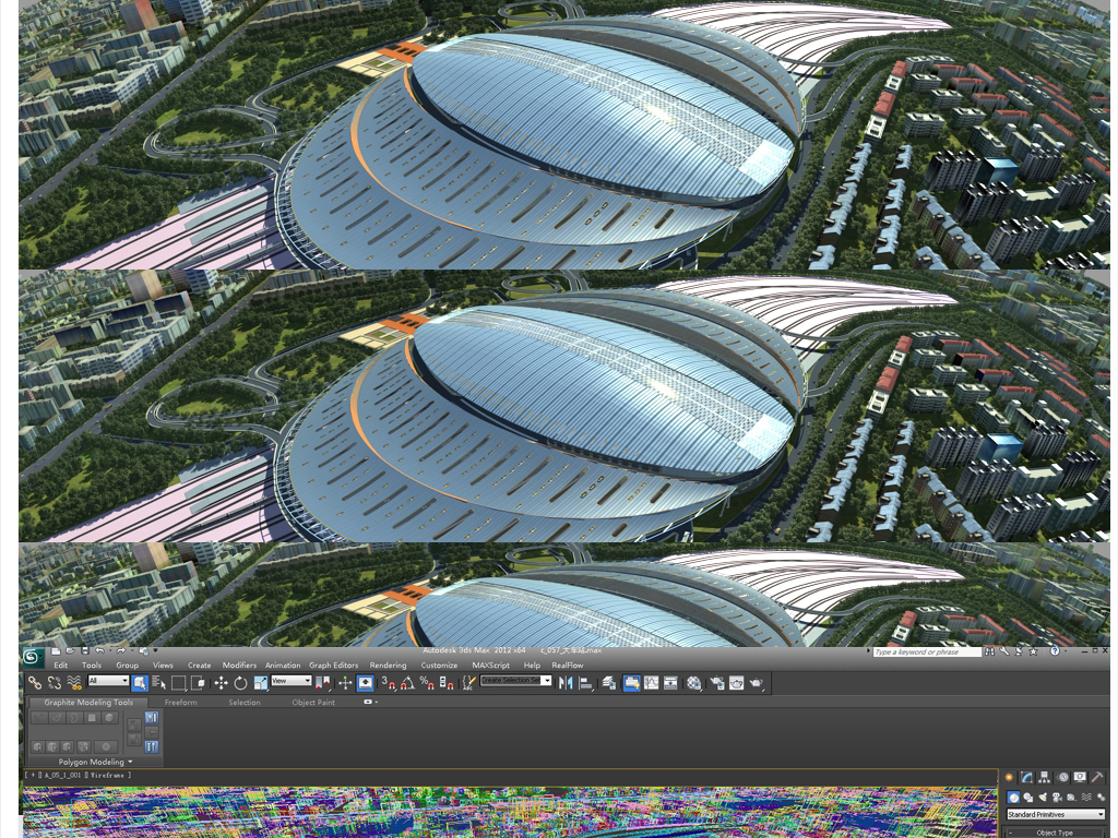 城市规划北京南站火车站高铁站点3D模型