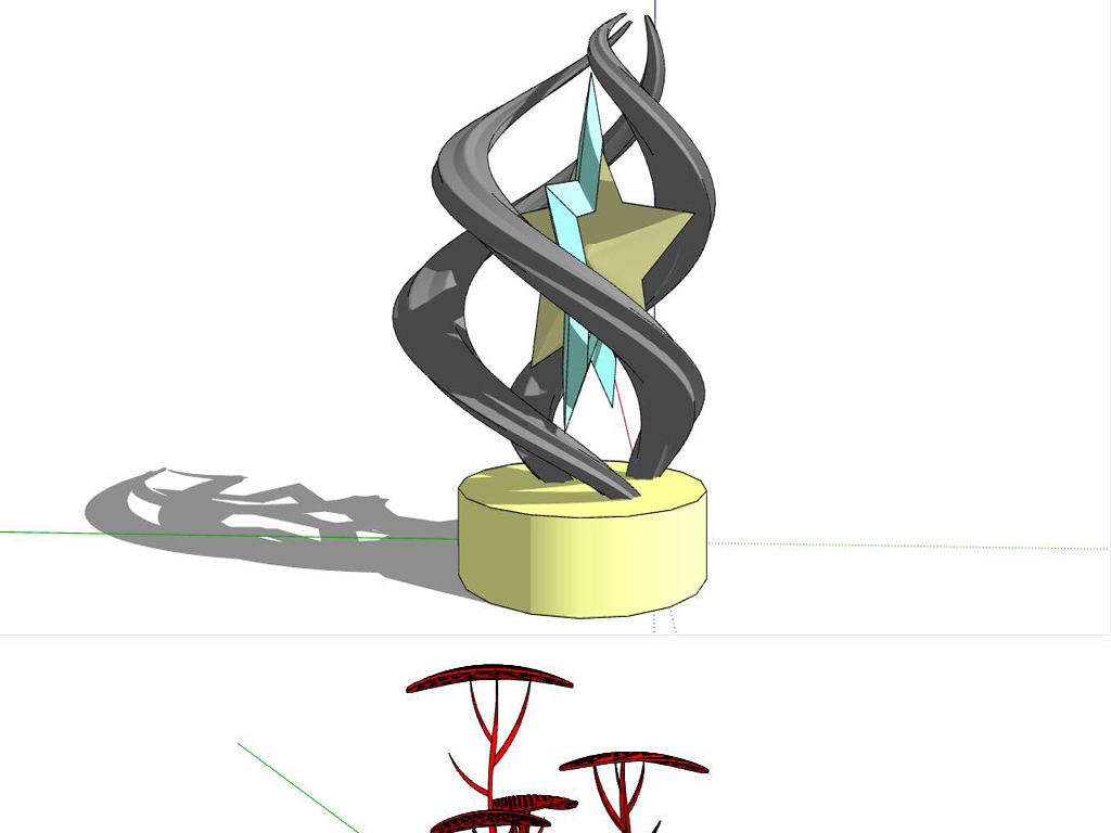 艺术雕塑SU模型(1)