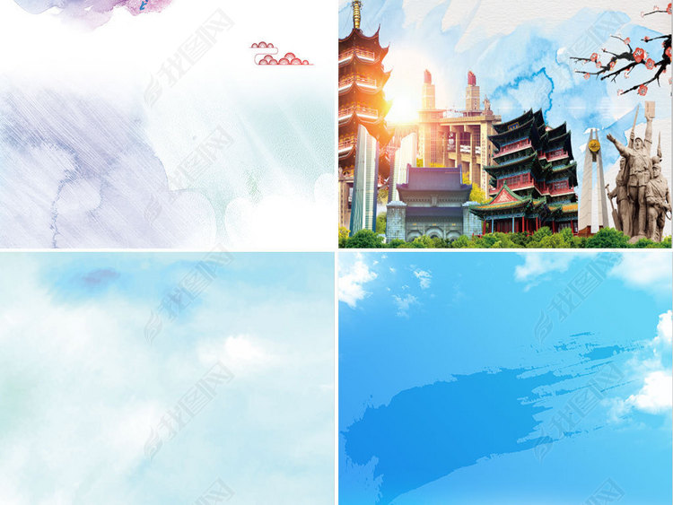 2018国庆出游去哪儿旅游海报展板PSD模板