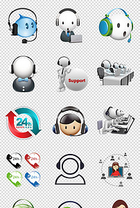 卡通在线客服热线免费咨询客服PNG素材