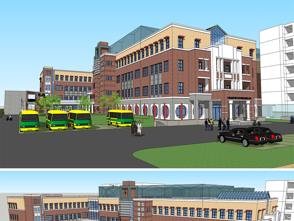 现代小学学校建筑设计学校景观设计方案