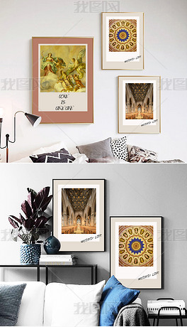 装饰画挂画效果 center