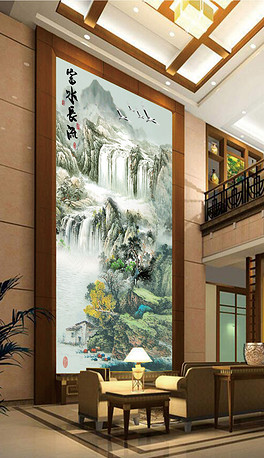 山水屏风效果图片 264x458a0a0