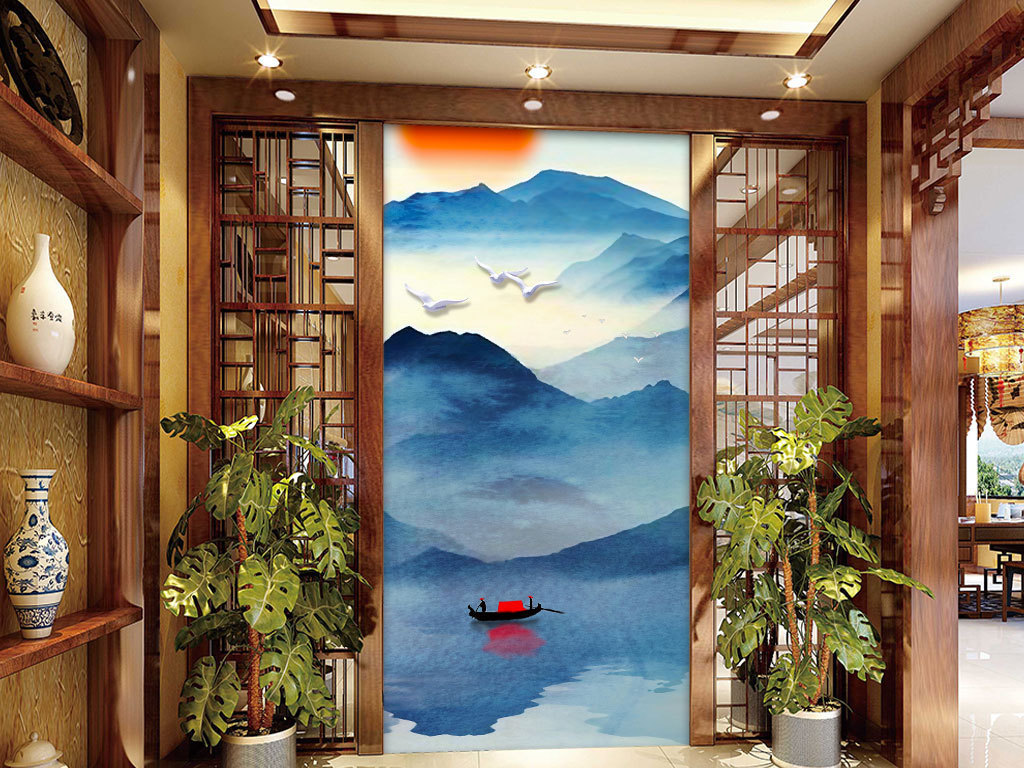 【本作品下载内容为:"新中式多彩山水风景玄关背景墙装饰画"模板,其他内容仅为参考,如需印刷成实物请先认真校稿,避免造成不必要的经济损失。】 【注意】作品授权不包含作品中使用到的字体和摄影图,下载作品后请自行替换。 【声明】未经权利人许可,任何人不得随意使用本网站的原创作品(含预览图),否则将按照我国著作权法的相关规定被要求承担最高达50万元人民币的赔偿责任。所有作品均是用户自行上传分享并拥有版权或使用权,仅供网友学习交流,未经上传用户授权,请勿作他用。