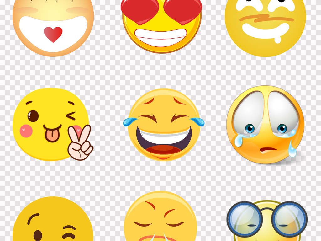 卡通微信表情包综艺节目综艺字幕效果QQ表情PNG素材