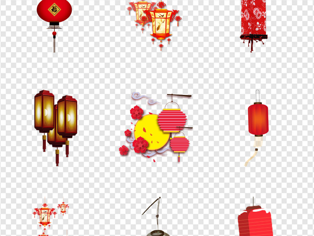 2019新年猪年喜庆春节元旦海报png素材