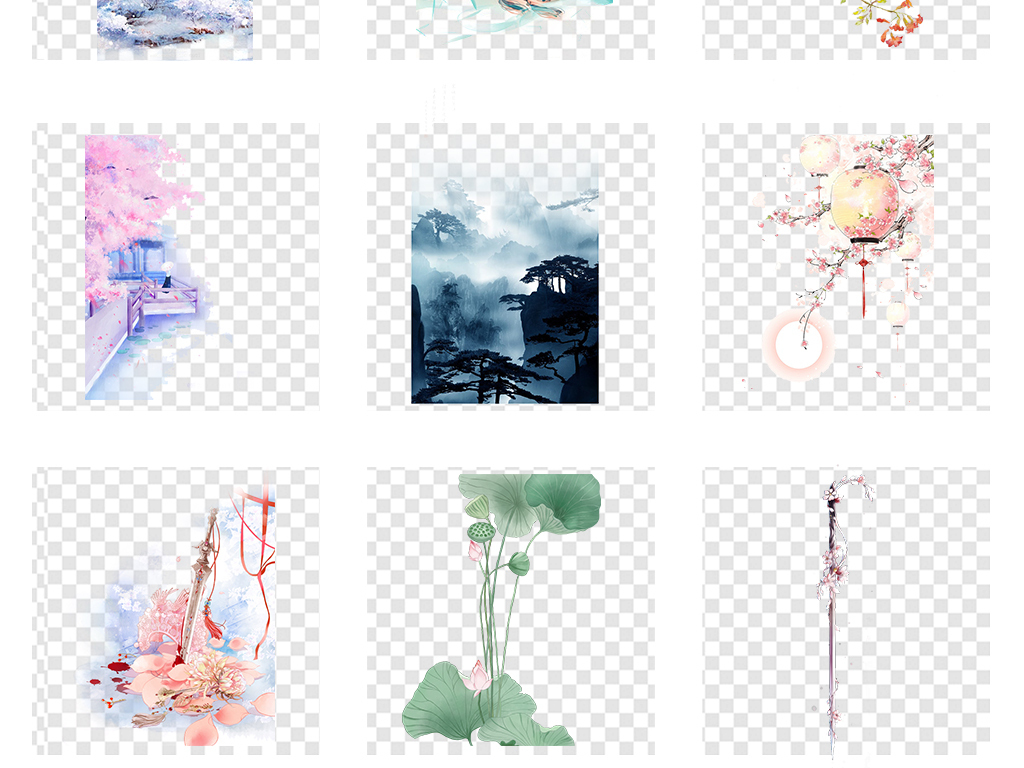 【本作品下载内容为:"古风唯美水彩彩绘风景画透明背景图片素材"模板,其他内容仅为参考,如需印刷成实物请先认真校稿,避免造成不必要的经济损失。】 【注意】作品授权不包含作品中使用到的字体和摄影图,下载作品后请自行替换。 【声明】未经权利人许可,任何人不得随意使用本网站的原创作品(含预览图),否则将按照我国著作权法的相关规定被要求承担最高达50万元人民币的赔偿责任。所有作品均是用户自行上传分享并拥有版权或使用权,仅供网友学习交流,未经上传用户授权,请勿作他用。