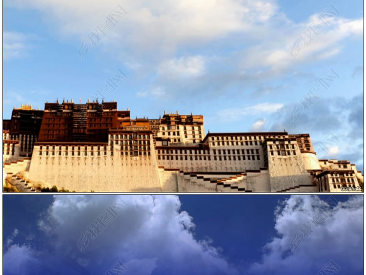 藏族歌曲晚会led背景少数民族风情天路草原的