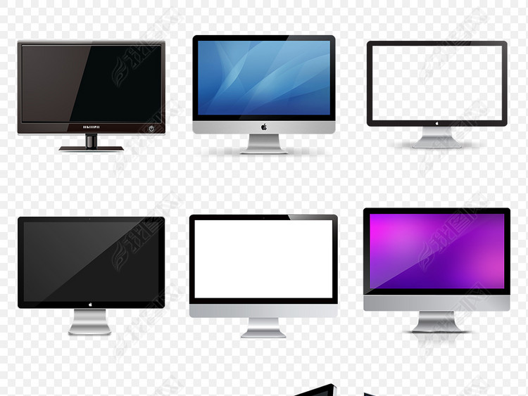 苹果电脑液晶显示器一体机样机海报素材背景图