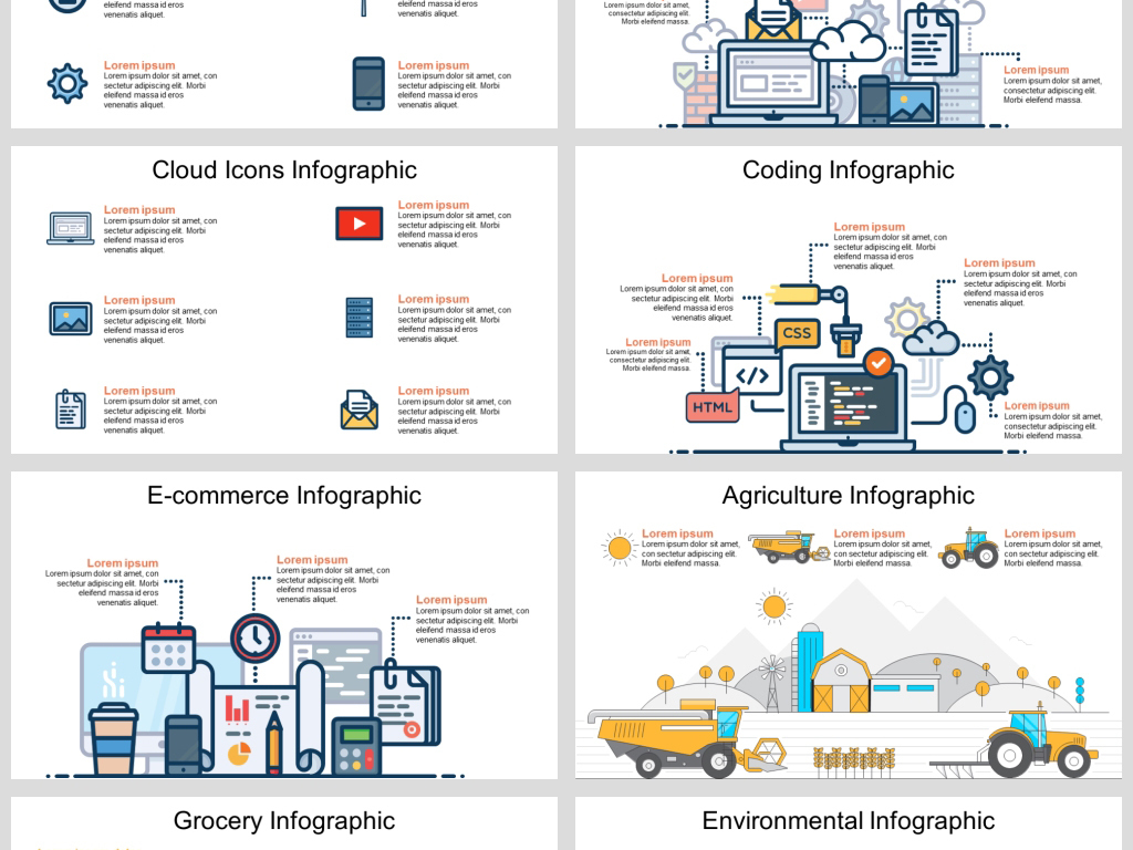 卡通人物插图PPT模板1