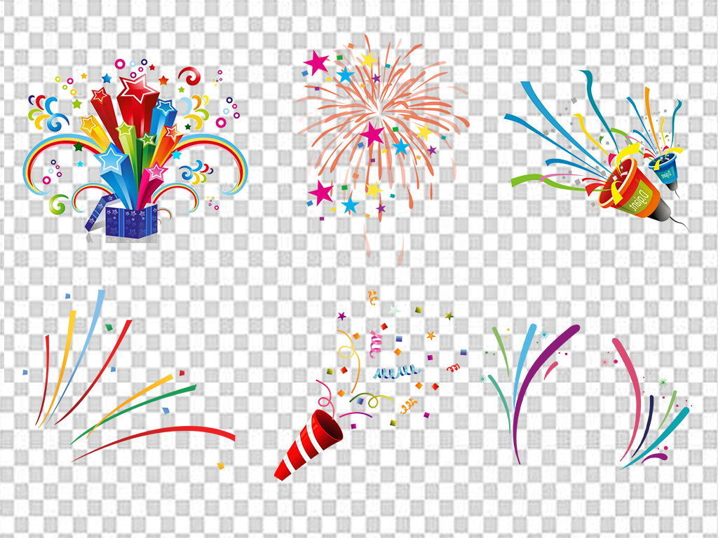 2019春节新年元旦烟花烟火婚礼开业背景png素