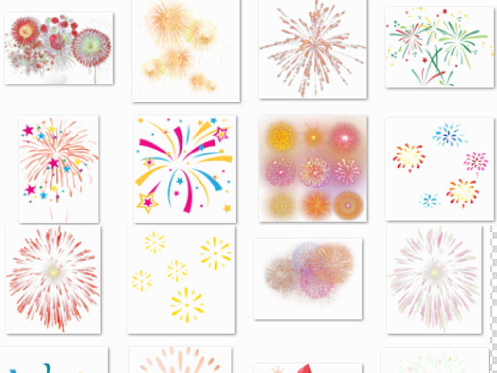 2019春节新年元旦烟花烟火婚礼开业背景png素