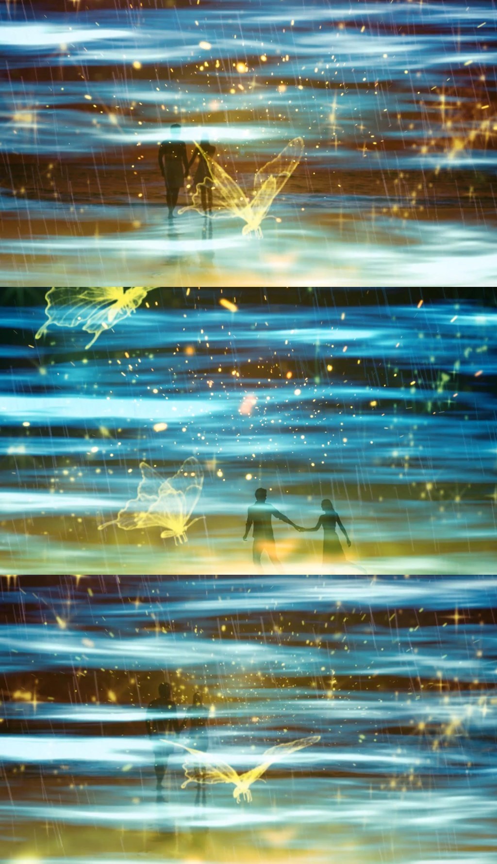 张靓颖邓紫棋歌曲《雨蝶》舞台背景视频