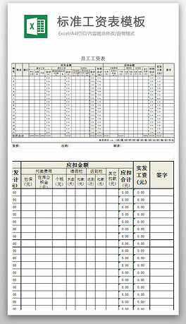 工资表样本