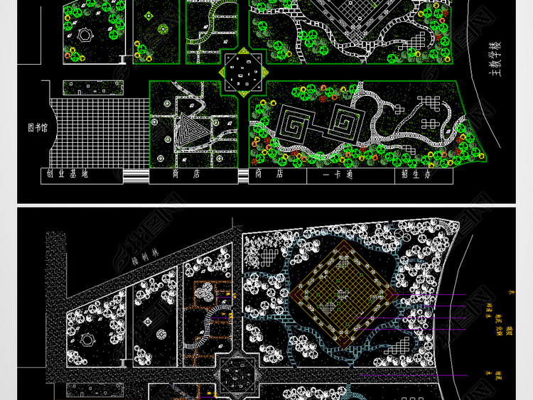 校园CAD景观规划图
