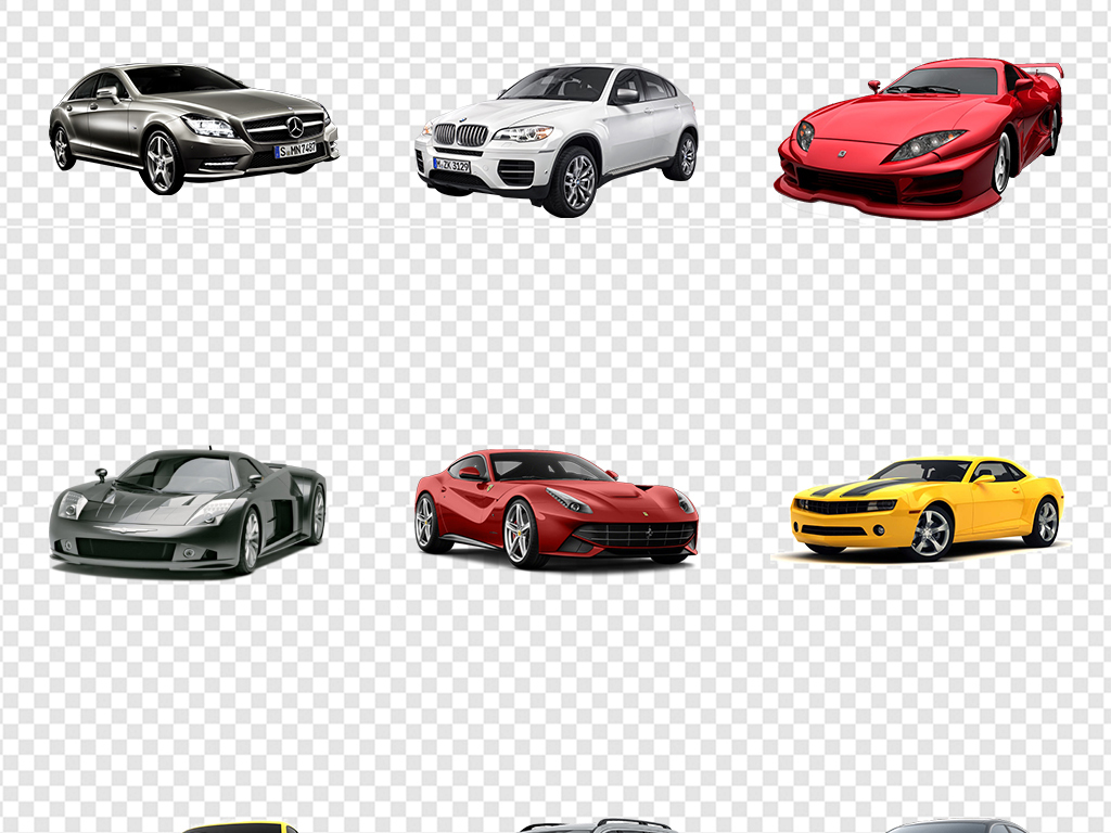 宝马奔驰大众白色黑色法拉利保时捷汽车跑车