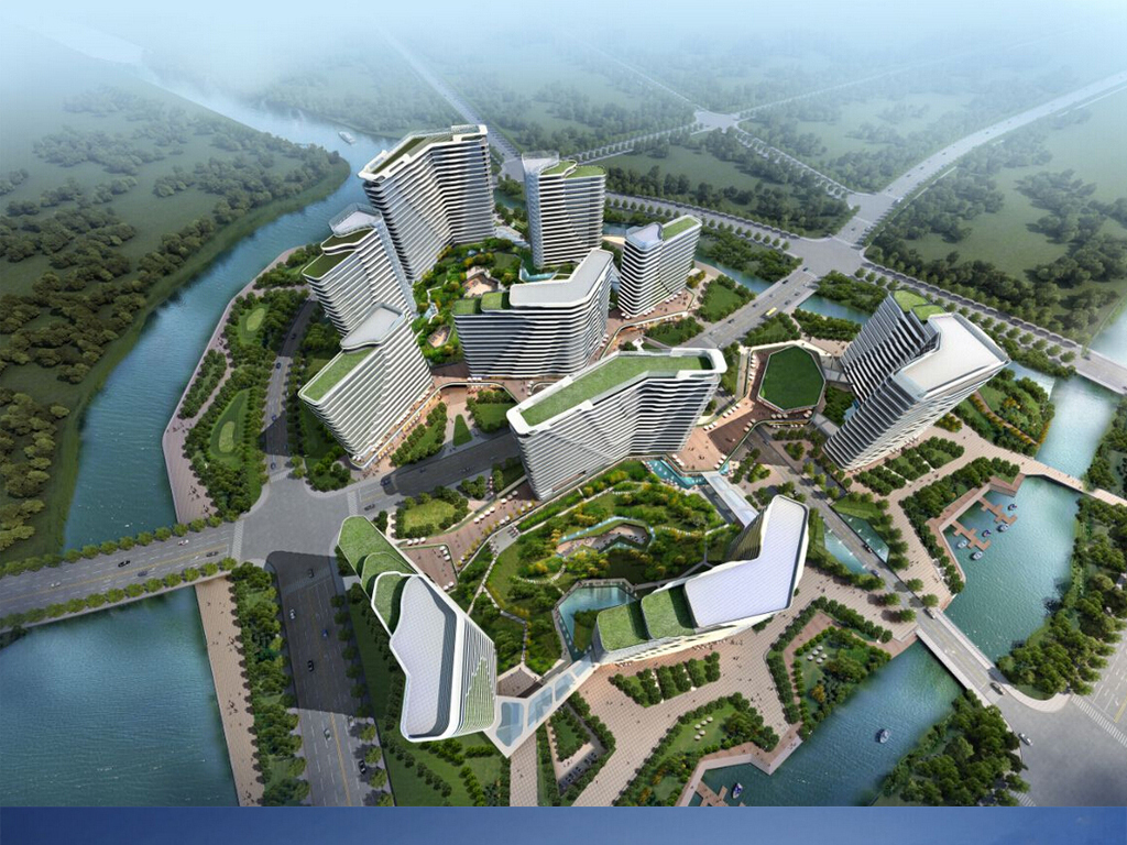 综合体上海酒店商业公寓景观规划建筑SU