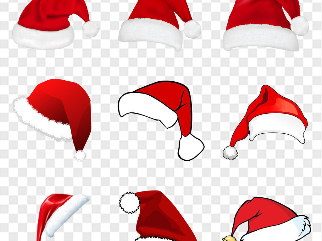 红色帽子圣诞节老人大促销礼品海报PNG素材