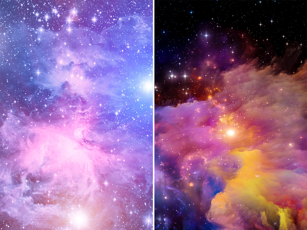 唯美梦幻星空星云银河企业文化海报背景