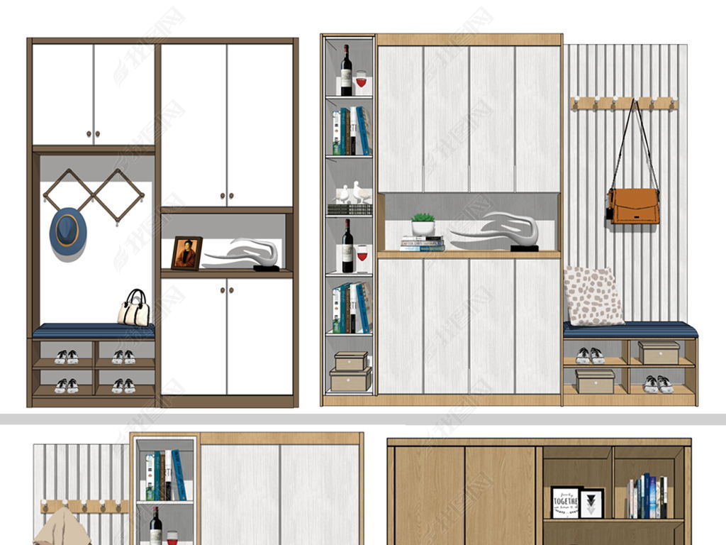 入户玄关柜设计方案图 jpg