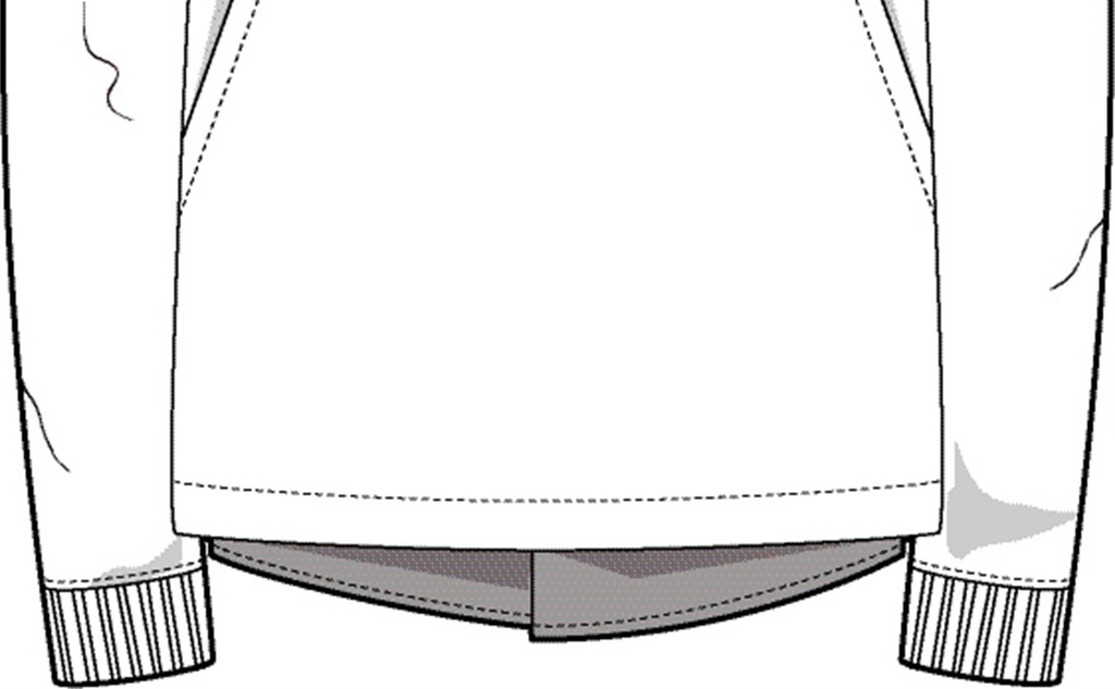 时尚连帽梭织卫衣款式图模板AI矢量图