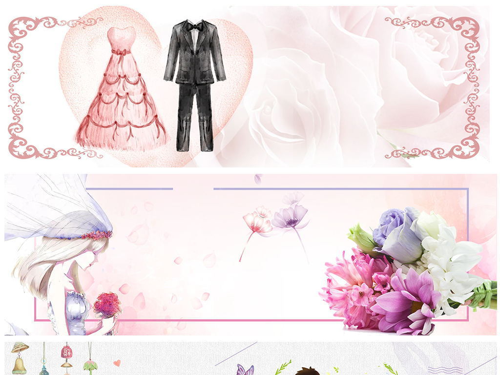 手绘婚纱背景_婚纱手绘