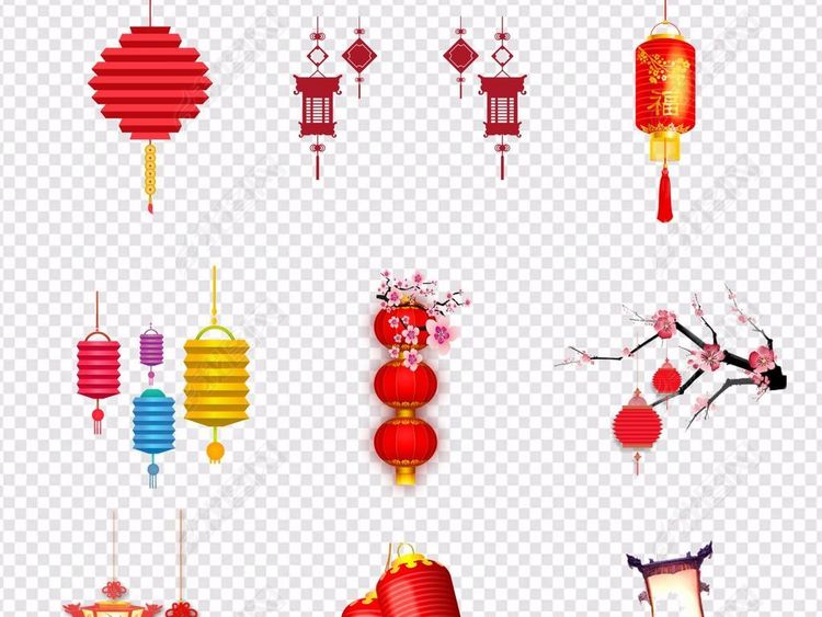中国风新年新春元旦节灯笼喜庆素材