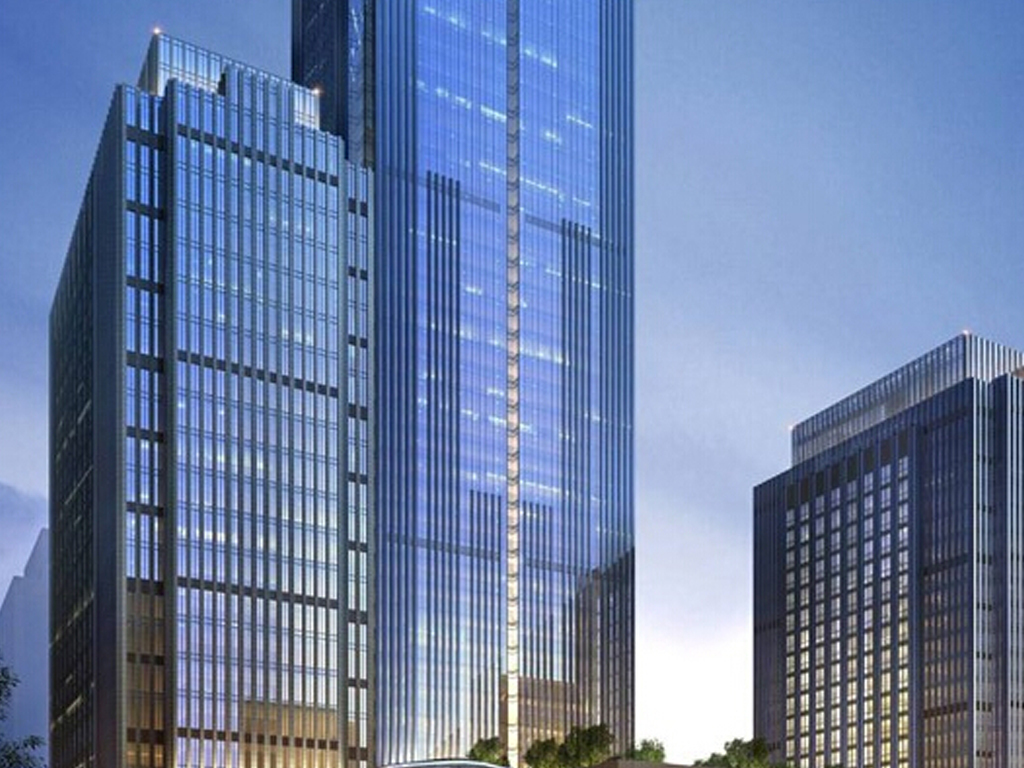 综合体长沙绿地中心规划建筑SU模型