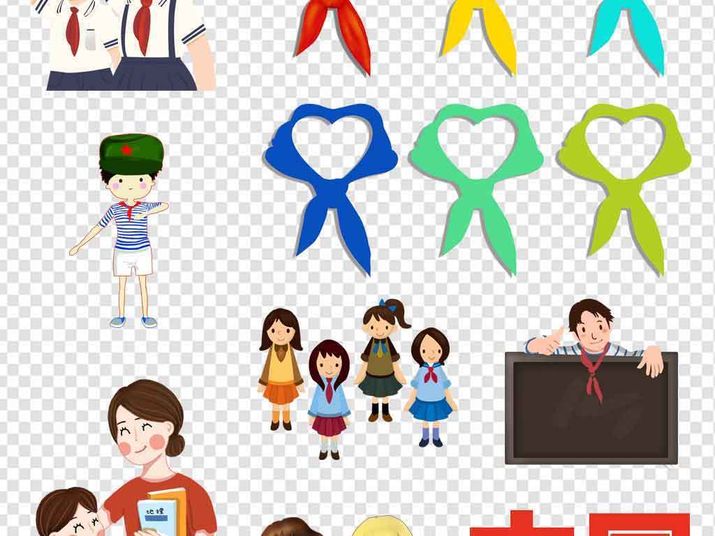 我图网提供独家原创少先队员红领巾少先队卡通儿童小学生