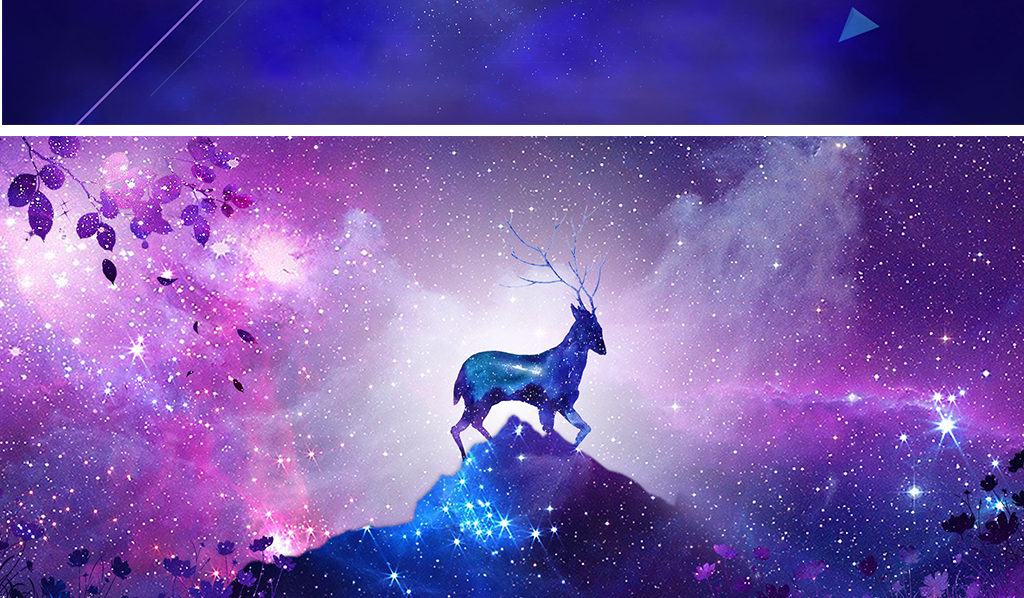 唯美梦幻星空太空宇宙banner科技背景