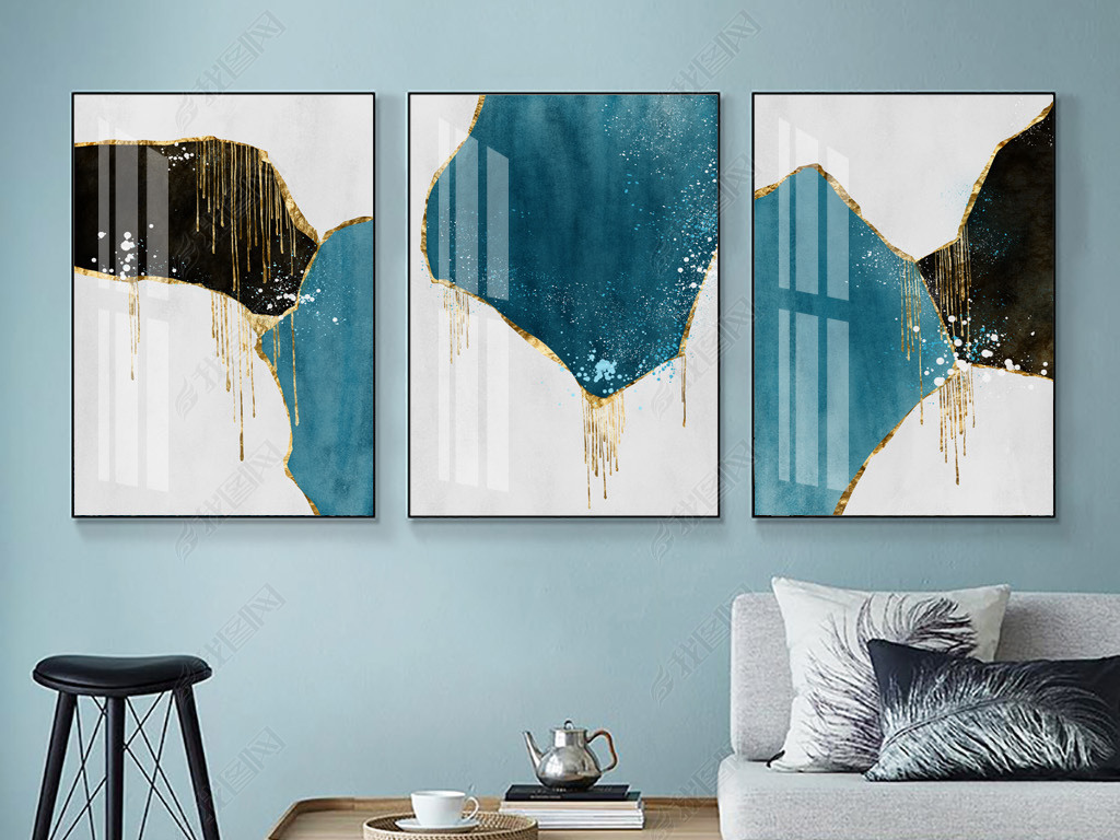 装饰画客厅现代简约轻奢抽象 jpg