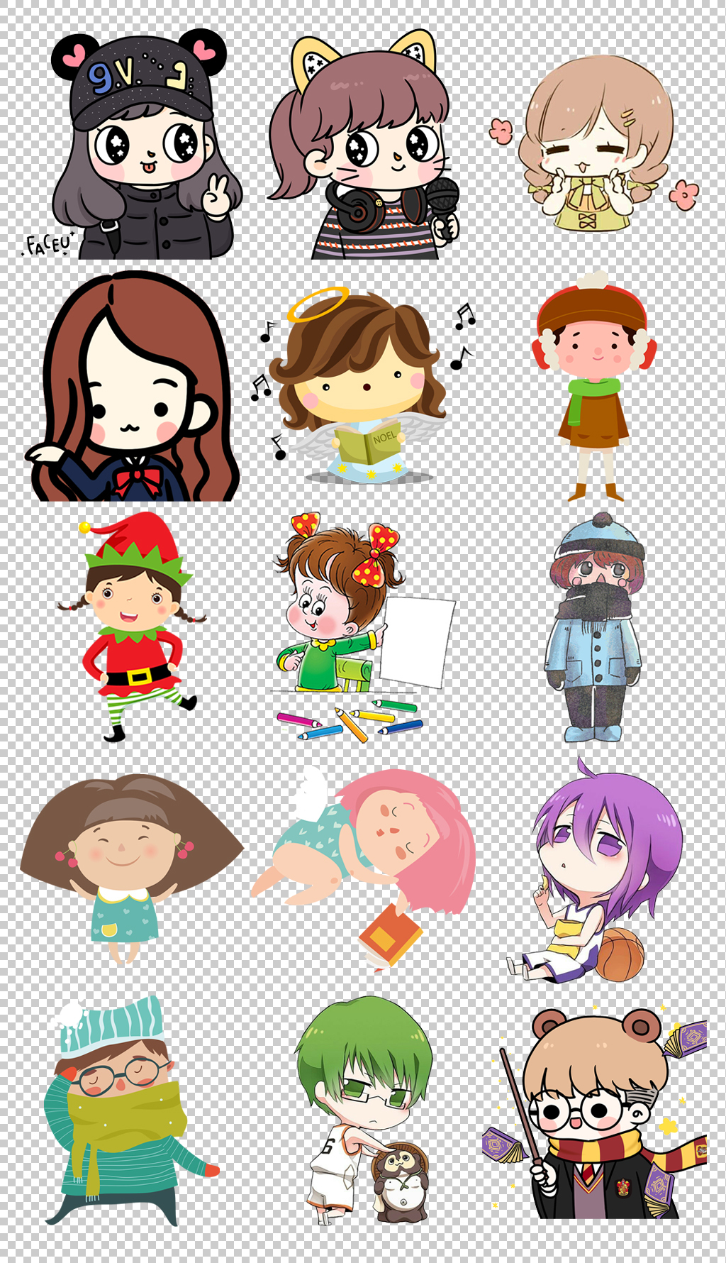 可爱卡通漂亮小女孩图片PNG免抠素材