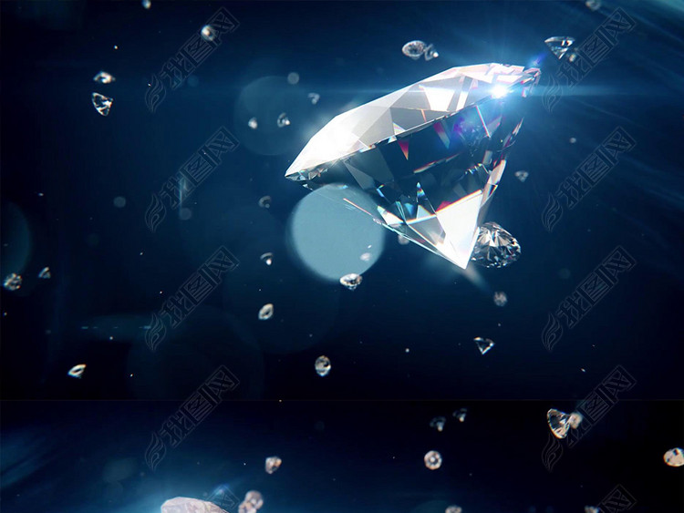 唯美钻石视频图片设计素材_高清MP4模板下载