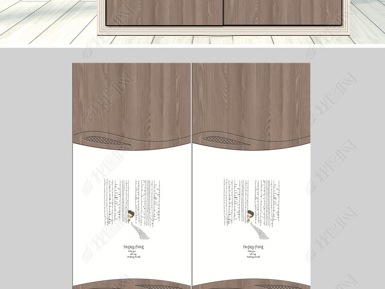 可爱小女孩衣柜移门图片路径