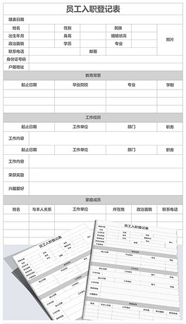 人员招聘表格_员工应聘招聘表 员工应聘招聘表XLS表格下载 管理资源吧