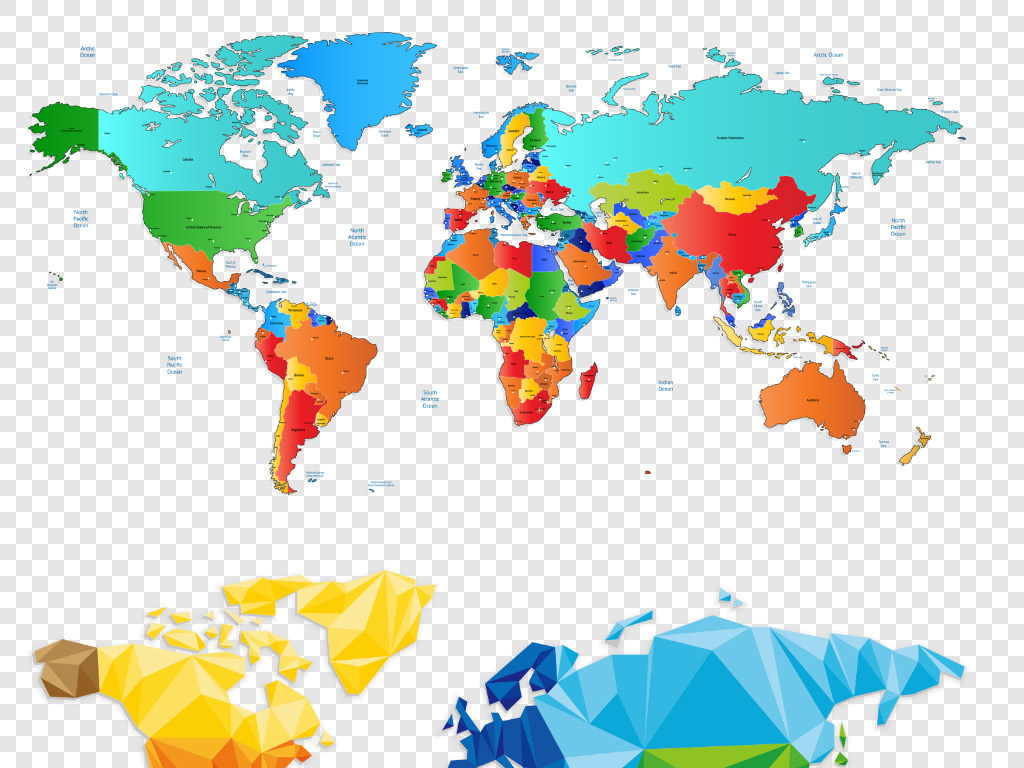 世界地图png免抠素材点状世界地图背景图