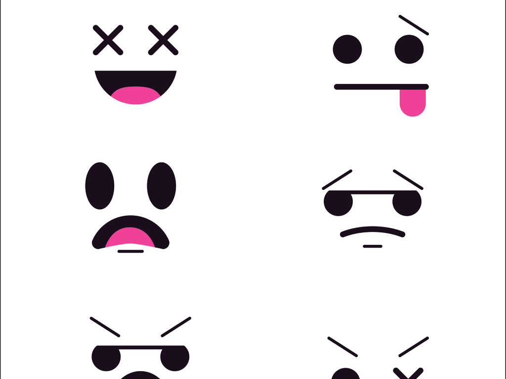 原创综艺卡通脸红害羞矢量表情包