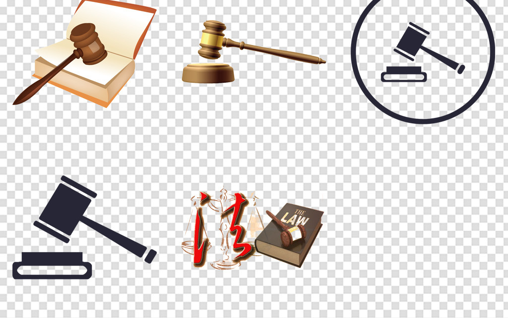 法律司法教育法官法院审判锤子海报素材PNG