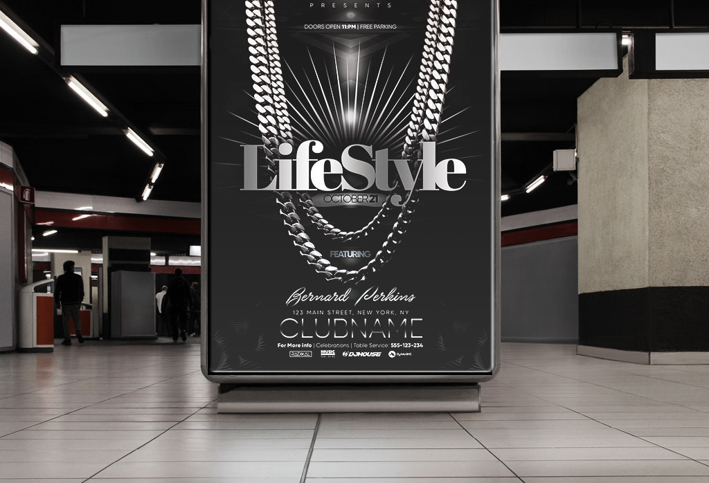 黑白震撼嘻哈饶舌说唱音乐会说唱比赛海报