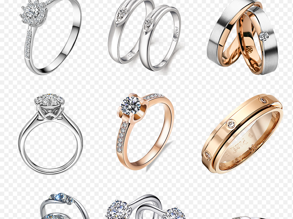 铂金钻戒珠宝戒指黄金促销海报素材背景图片P