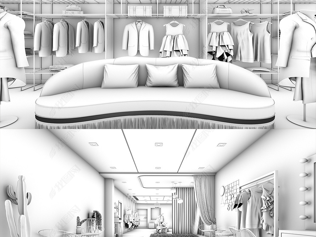 婚纱展厅效果图_展厅手绘效果图