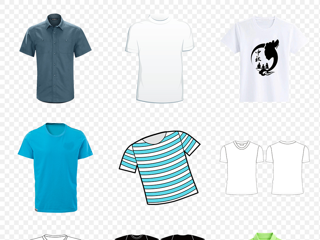 服装企业文化T恤短袖白色衣服海报素材背景图