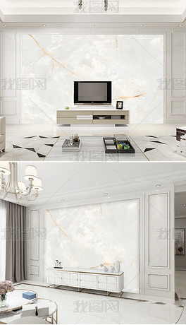 现代简约浅灰大理石玉石背景墙