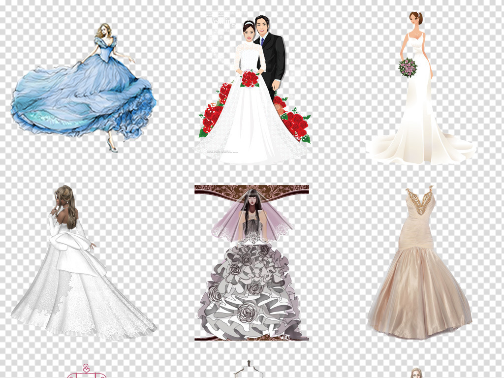 婚纱png_png透明图片