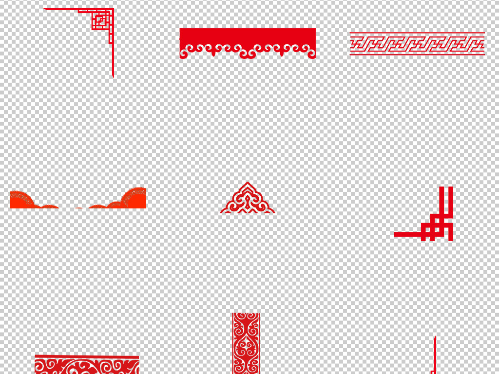 2019猪年新春新年喜庆中国风古典边框1