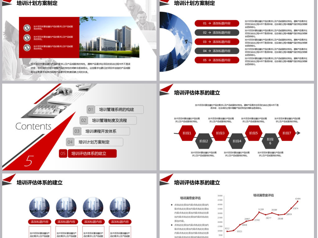 红色简约如何建立企业培训管理体系培训大纲P