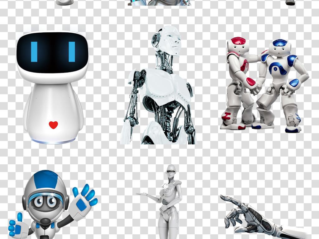 AI人工智能机器人图片PNG免抠元素背景
