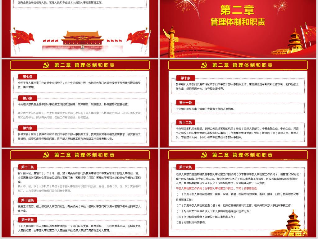 2018干部人事档案工作条例学习解读PPT